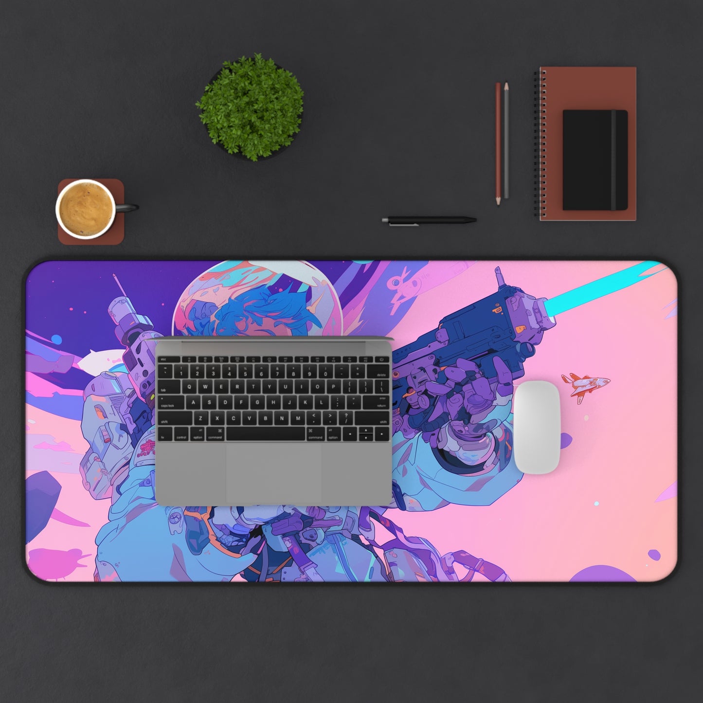 Anime Space Pirate Girl Desk Mat