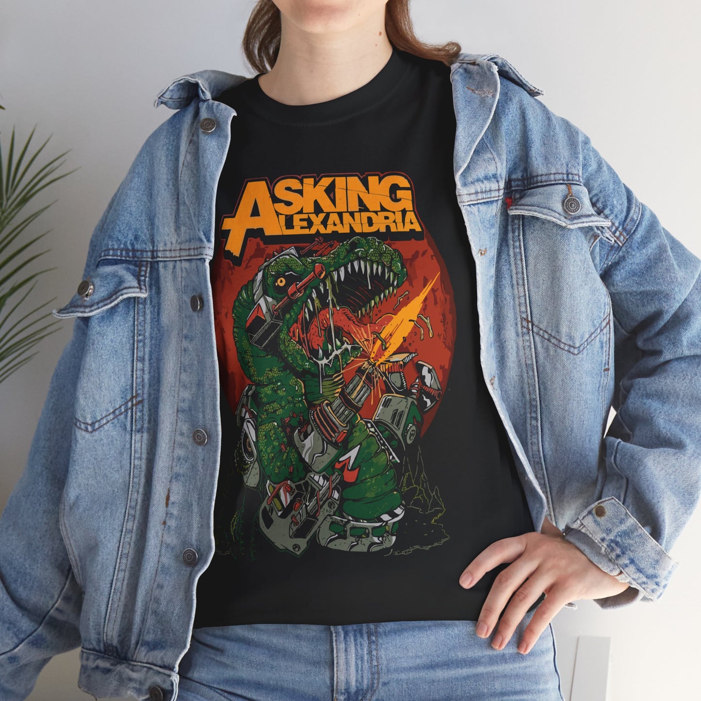 ASKING ALEXANDRIA Dino T-Shirt, Metal Unisex tee