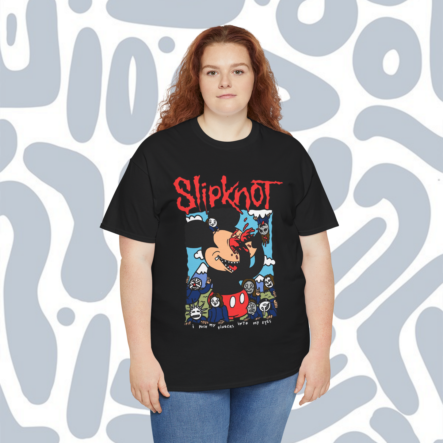 Slipknot i push my fingers into my eyes T-Shirt, Funny Unisex tee