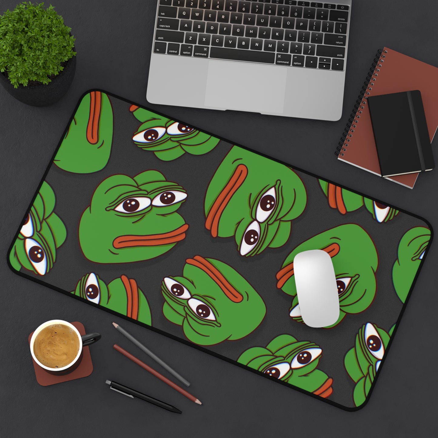 Meme Pepe Art Desk Mat