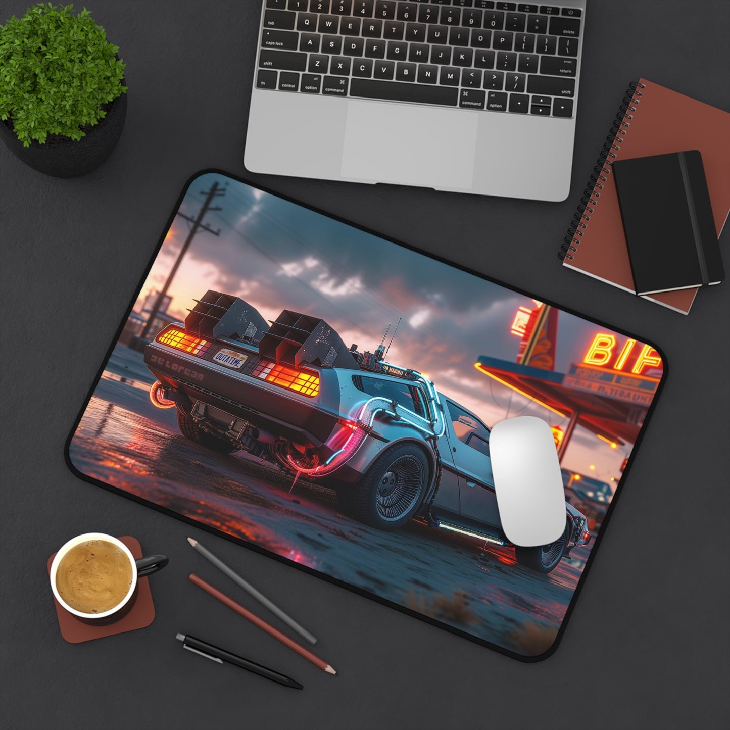DeLorean DMC-12 Gaming Desk Mat