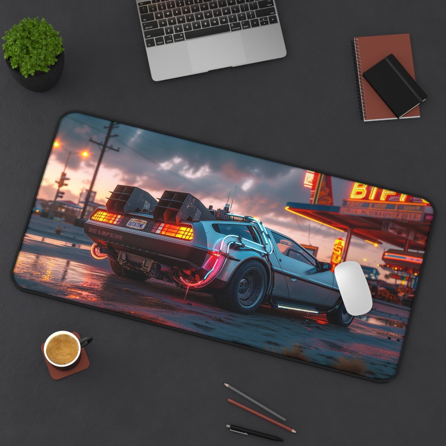 DeLorean DMC-12 Gaming Desk Mat