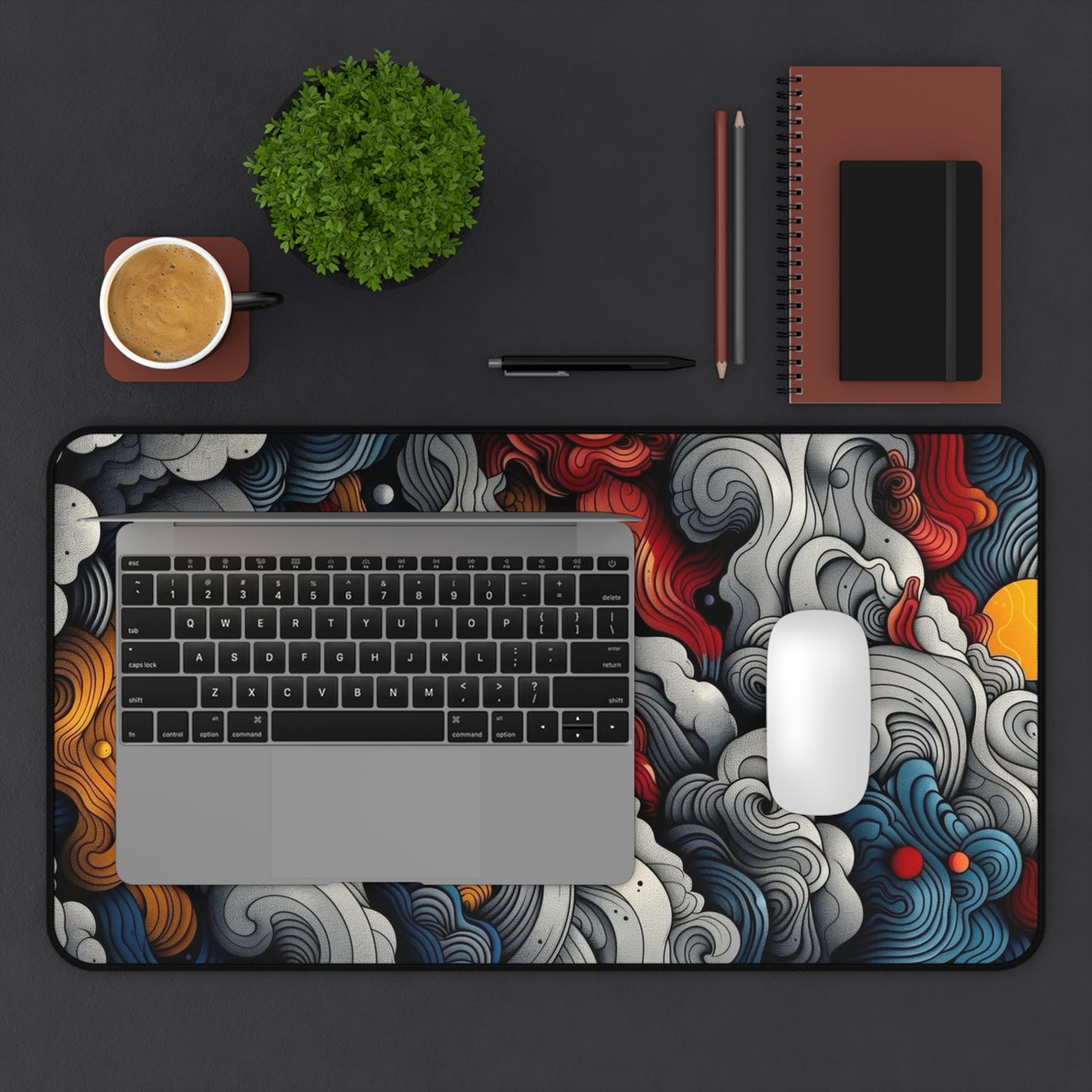 Abstract harmony Desk Mat