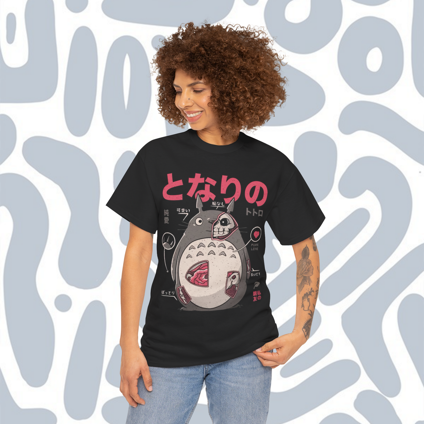 Anatomy of Totoro T-Shirt, Funny Unisex tee