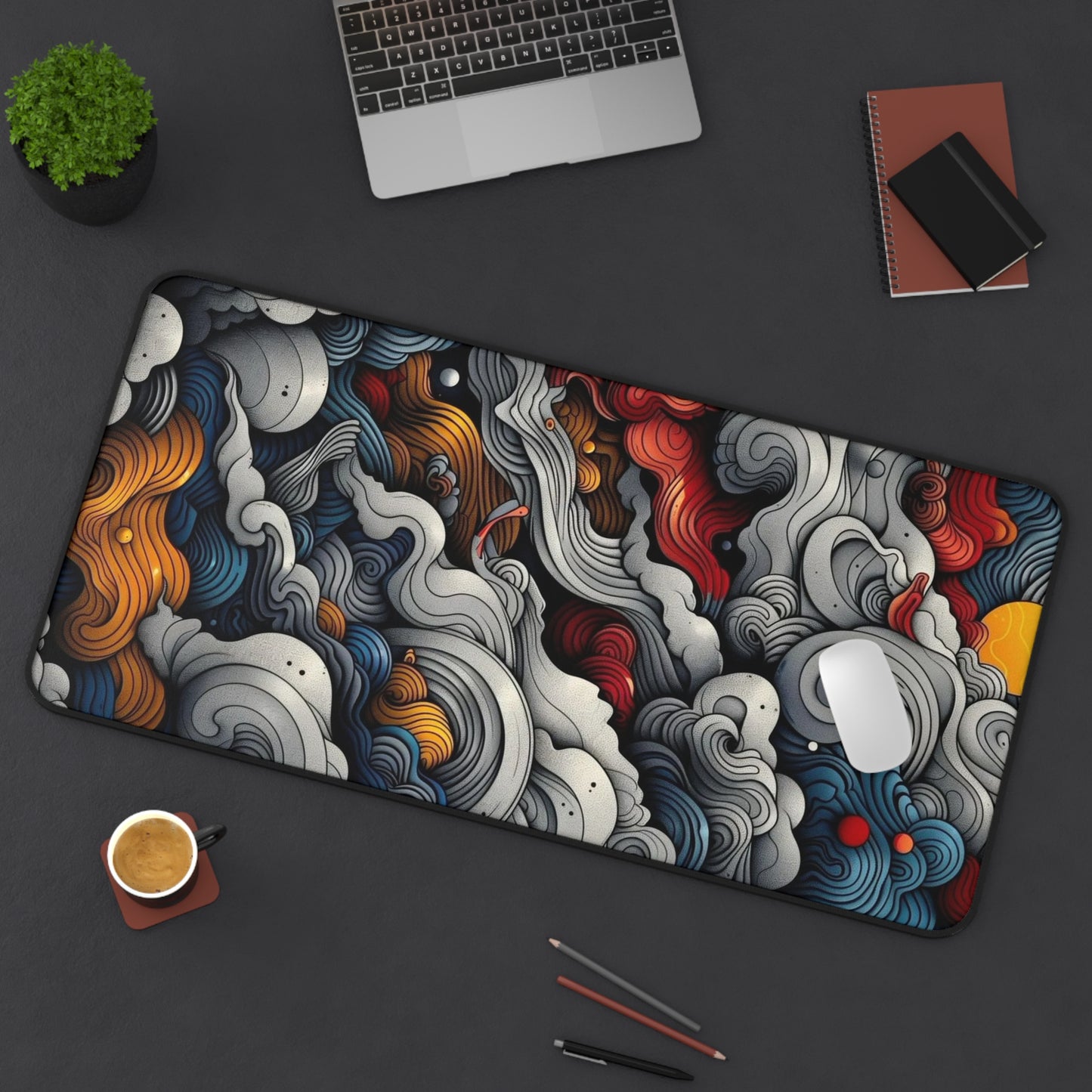 Abstract harmony Desk Mat
