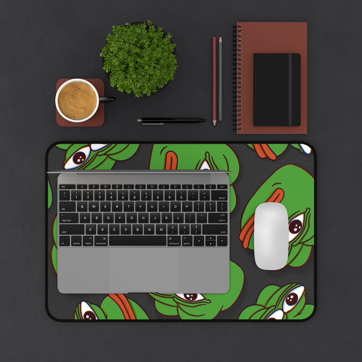 Meme Pepe Art Desk Mat