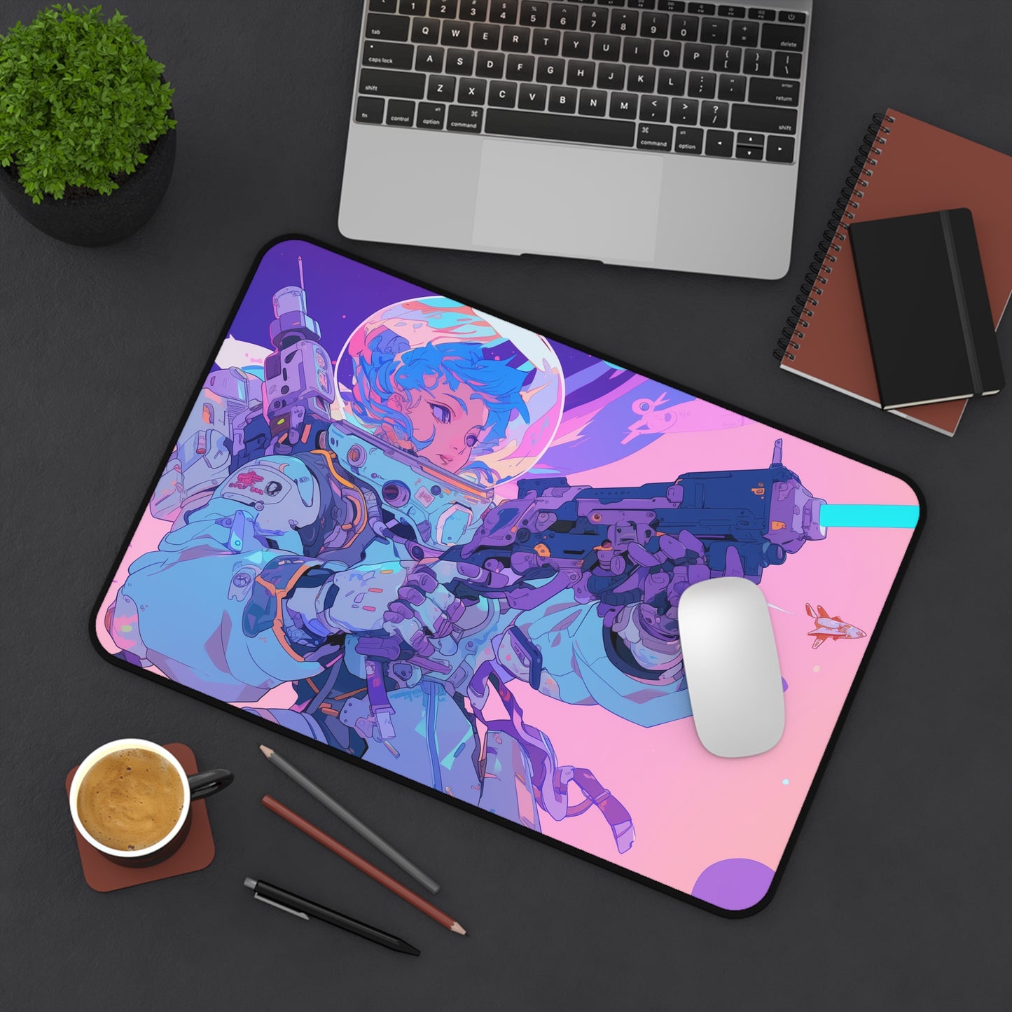 Anime Space Pirate Girl Desk Mat