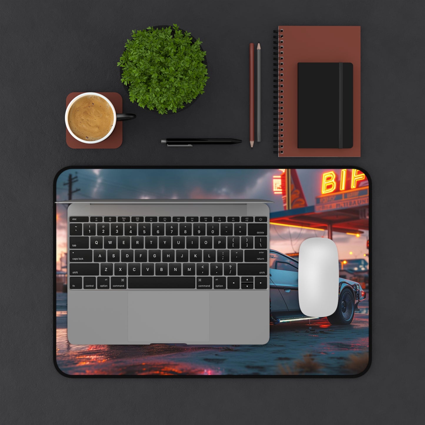 DeLorean DMC-12 Gaming Desk Mat