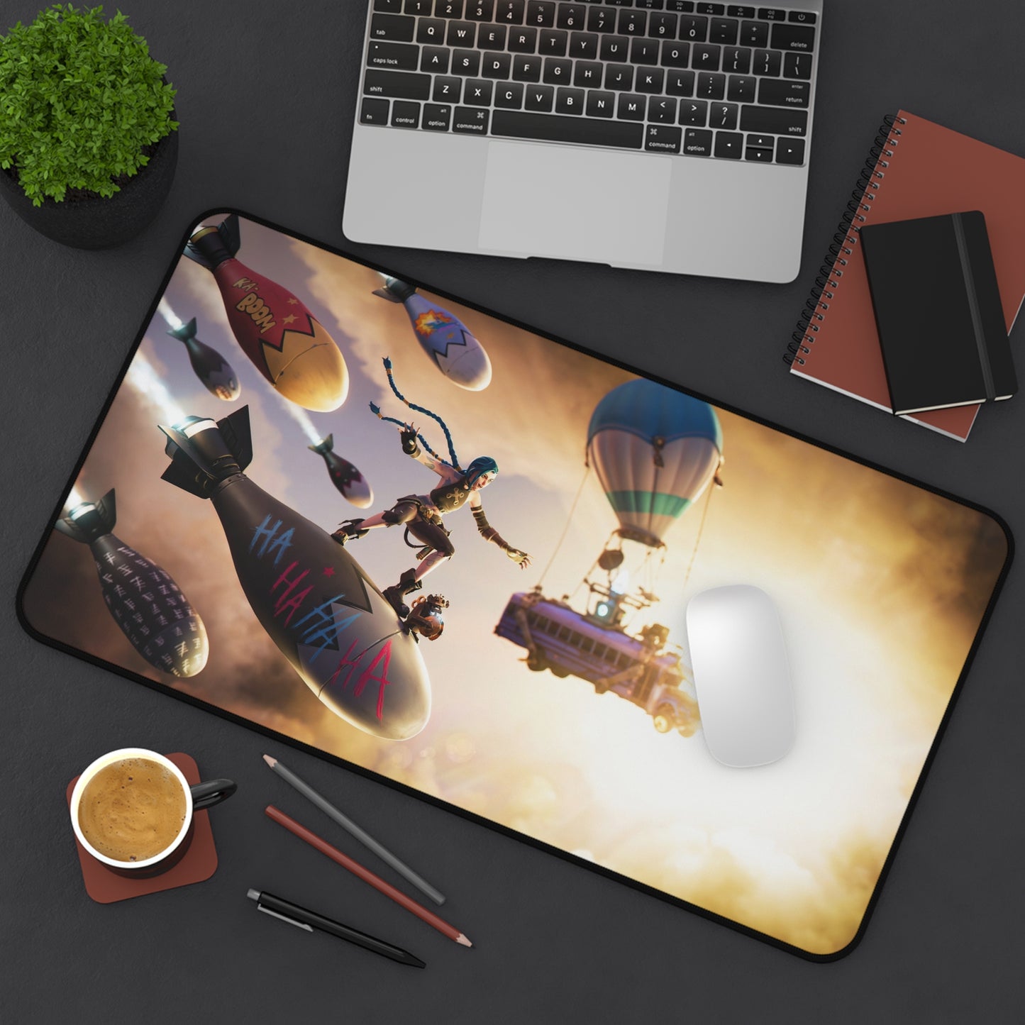 Fortnite Bombs Desk Mat, Gaming keyboard matt, mousepad large