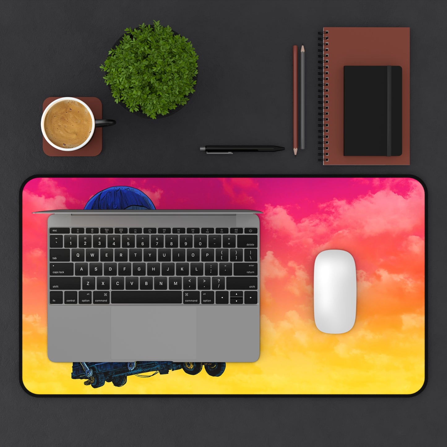 Fortnite battle bus Desk Mat, Gaming keyboard matt, mousepad large