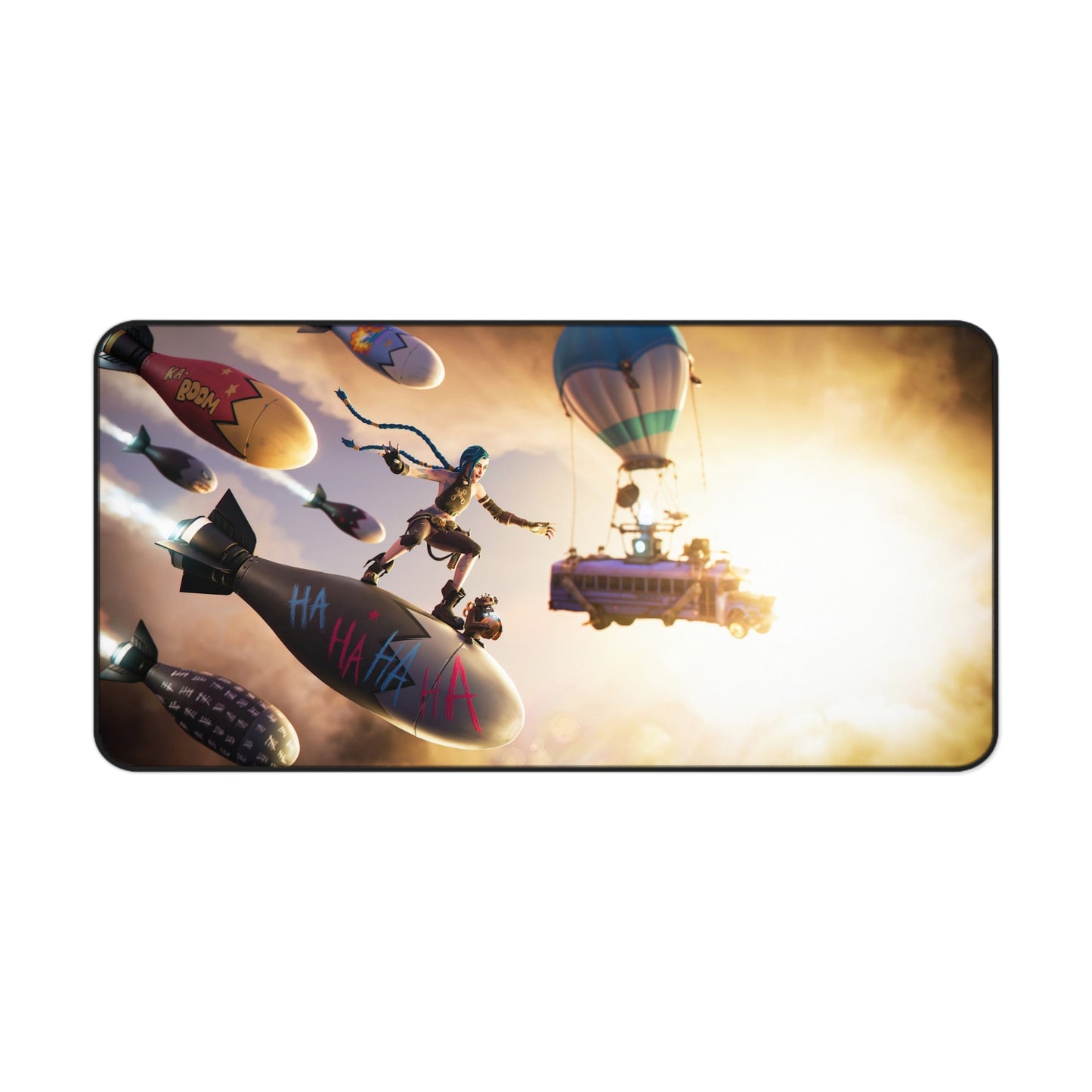 Fortnite Bombs Desk Mat, Gaming keyboard matt, mousepad large