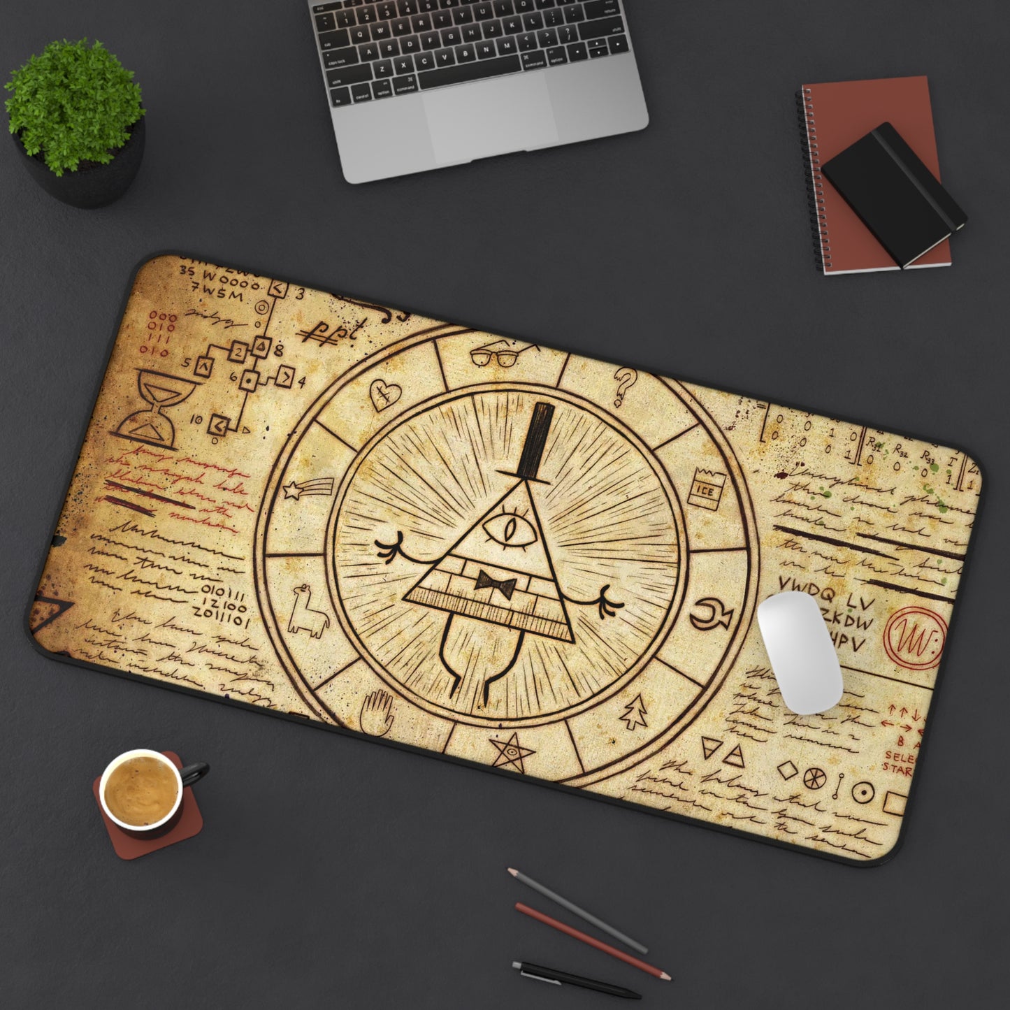 Secret Bill Cipher Gaming Desk Mat