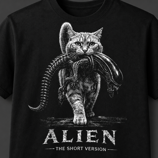 T-Shirt with a Cat from the Movie Alien: The Short Version
