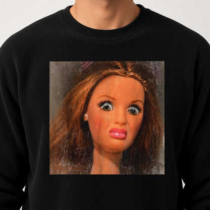 Funny Disgusted Doll Face Meme Sweatshirt