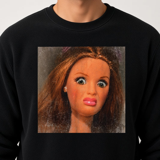 Funny Disgusted Doll Face Meme Sweatshirt