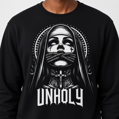 Unholy Nun Gothic Grunge Rock Sweatshirt