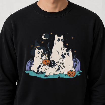 sweatshirt Spooky halloween phantom cats