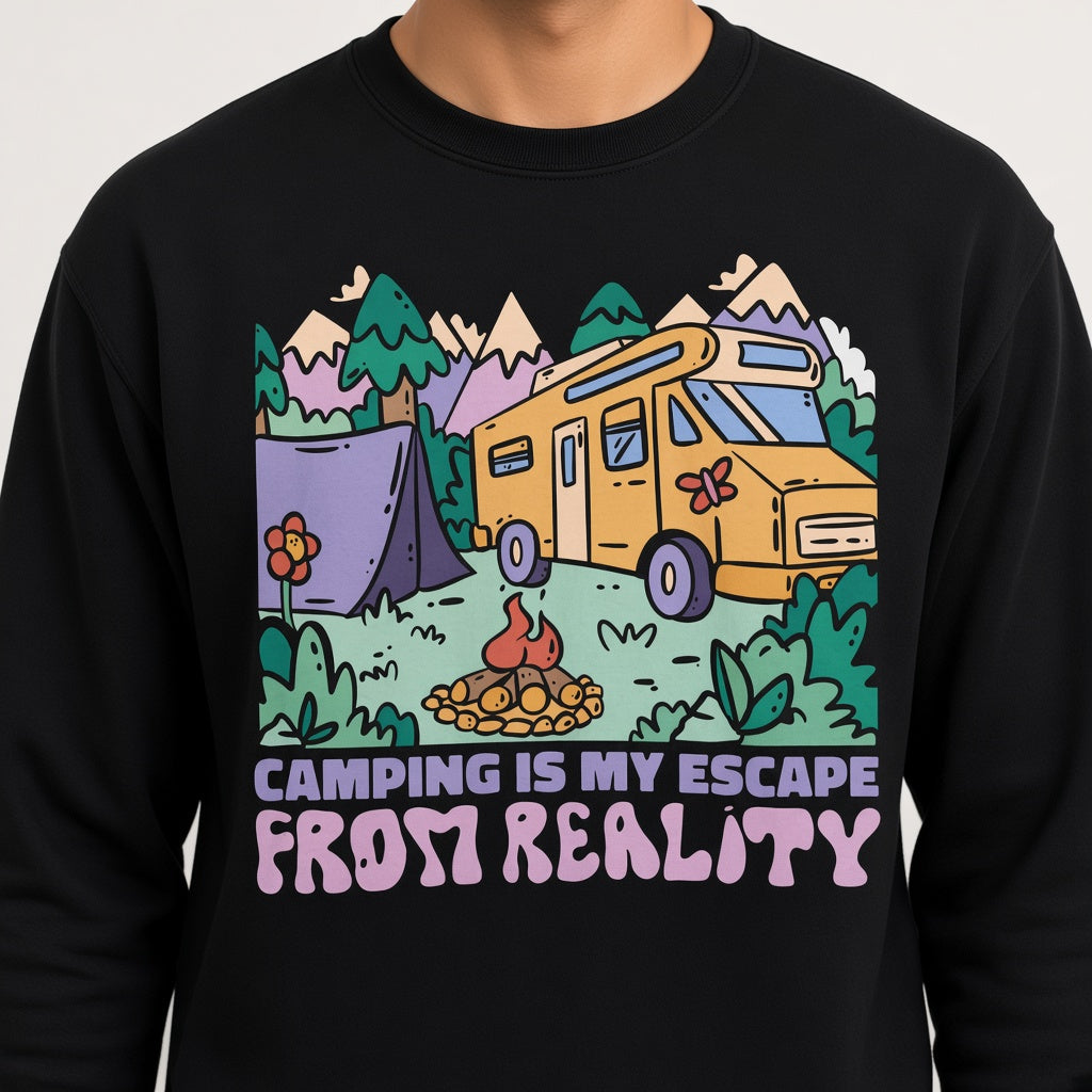 Groovy camping Sweatshirt, Funny Unisex sweatshirt
