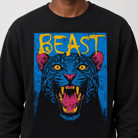 Beast Black Panther Grunge Animal Sweatshirt