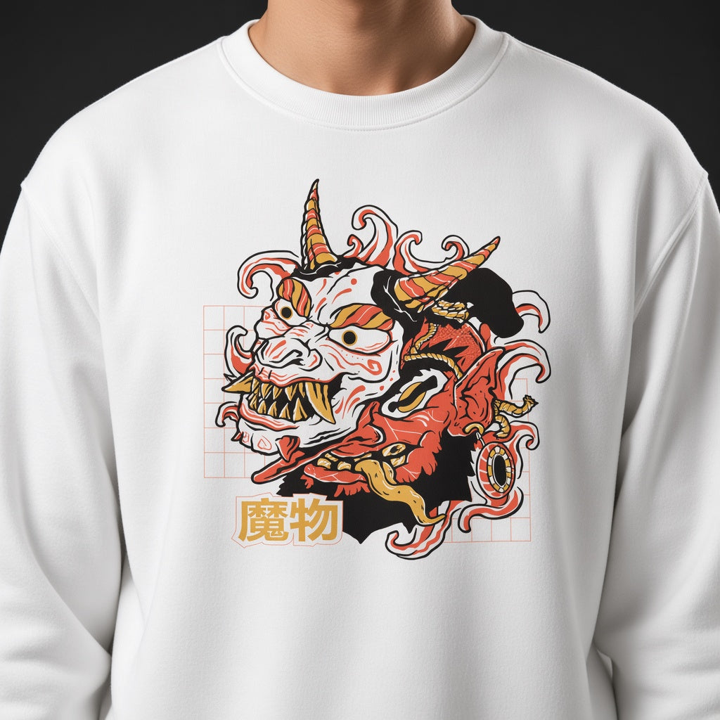 Dragon mask sweatshirt, funny sweatshirt, graphic shirts, Anime unisex tshirt
