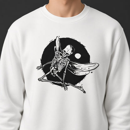 Dragonfly skeleton sweatshirt, funny sweatshirt, graphic shirts, unisex tshirt, printed sweatshirt