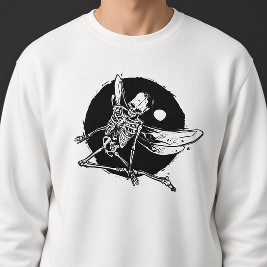 Dragonfly skeleton sweatshirt, funny sweatshirt, graphic shirts, unisex tshirt, printed sweatshirt