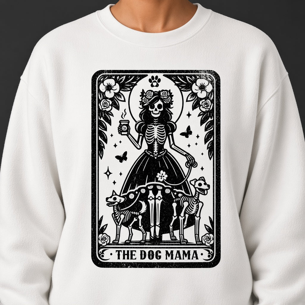 The Dog Mama Funny Skeleton Dogs Sweatshirt