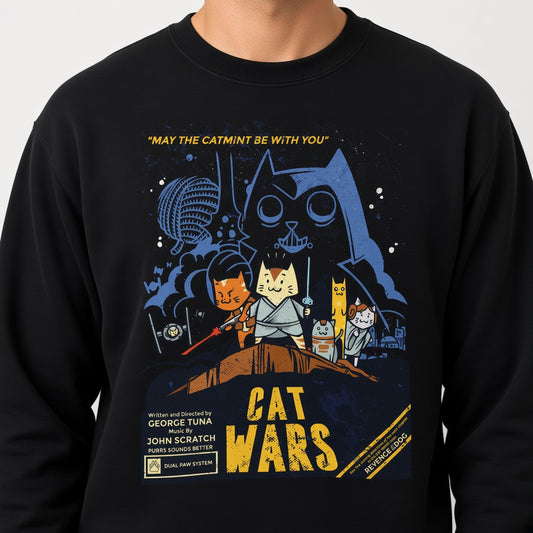 Cat Wars Funny Sweatshirt, Funny Unisex sweatshirt