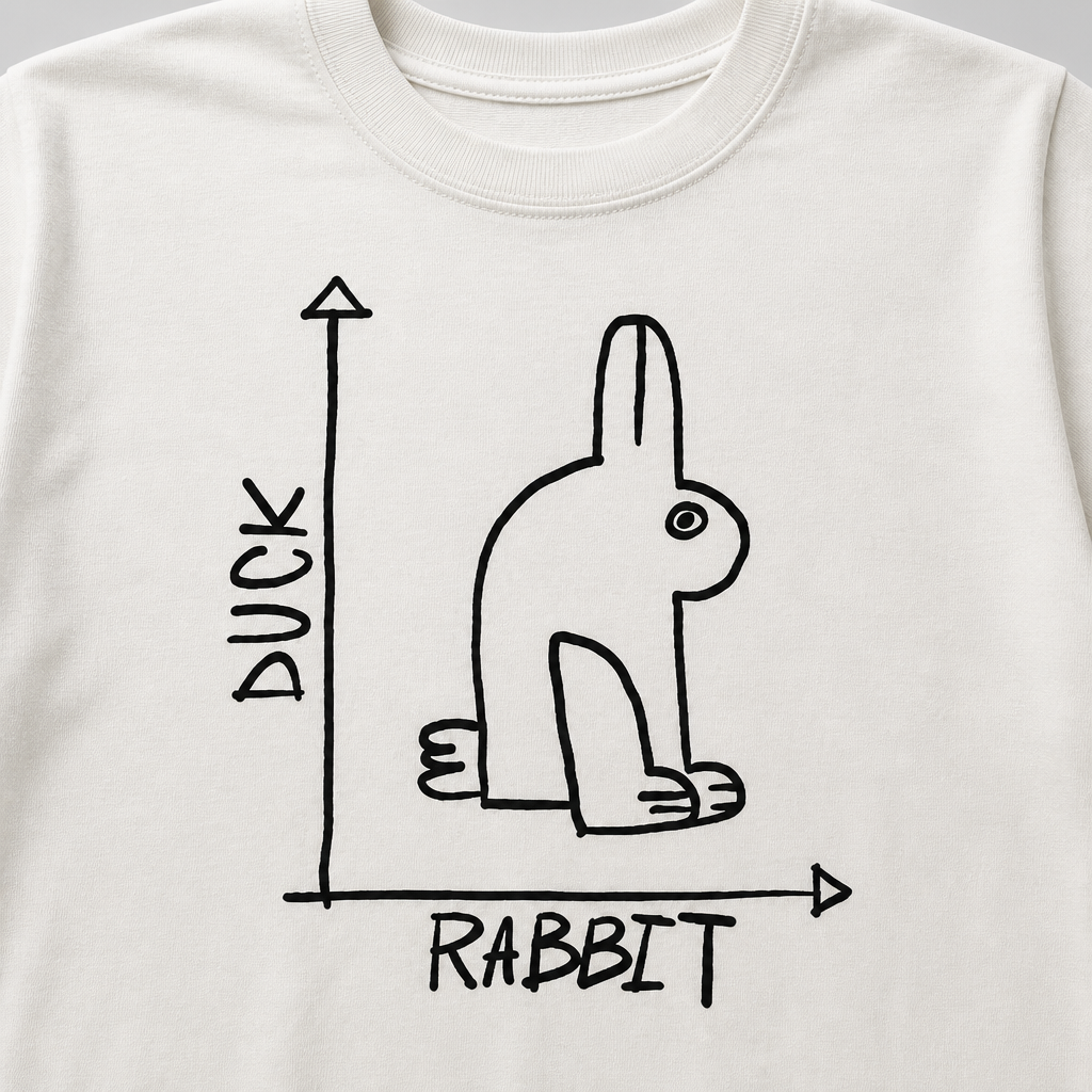 Funny Duck Rabbit Optical Illusion Graph T-Shirt