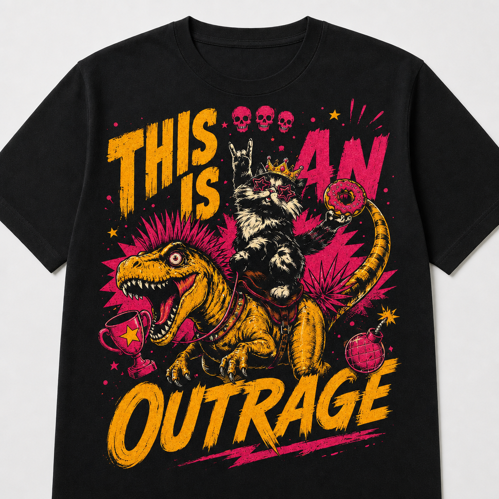 This Is An Outrage T-Shirt LitRPG Fan Gift Dungeon Crawler Shirt