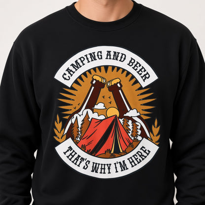 Camping and beer drinks Sweatshirt, Funny Unisex sweatshirt