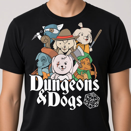 Dungeons and Dogs Funny T-Shirt
