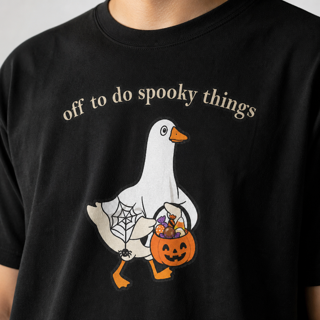 Off to Do Spooky Things Goose T-Shirt, Funny Halloween