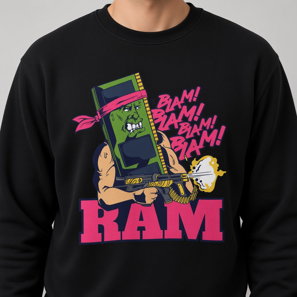 Ram memory action movie parody Sweatshirt, Funny Unisex sweatshirt