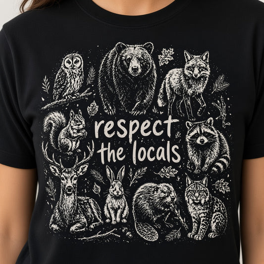 Respect the Locals Woodland Animals T-Shirt