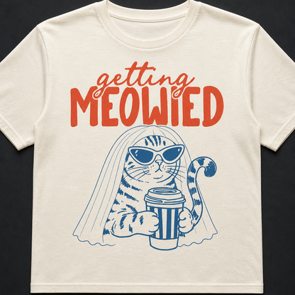 Getting Meowied Funny Bride Cat Wedding T-Shirt