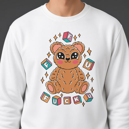 FFU bear sweatshirt, funny sweatshirt, graphic shirts, unisex tshirt, printed sweatshirt