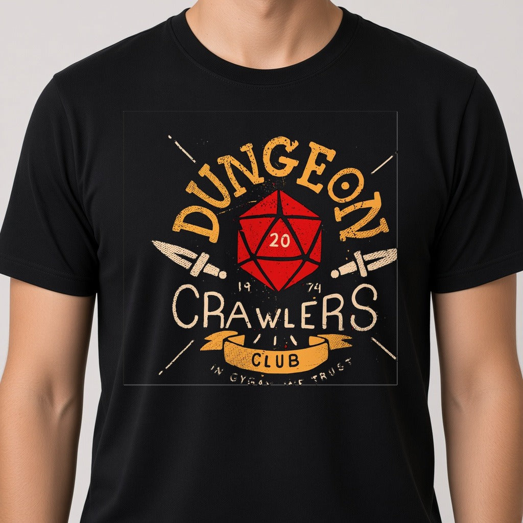 Dungeon Crawlers Club T-Shirt for D&D Players