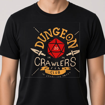 Dungeon Crawlers Club T-Shirt for D&D Players