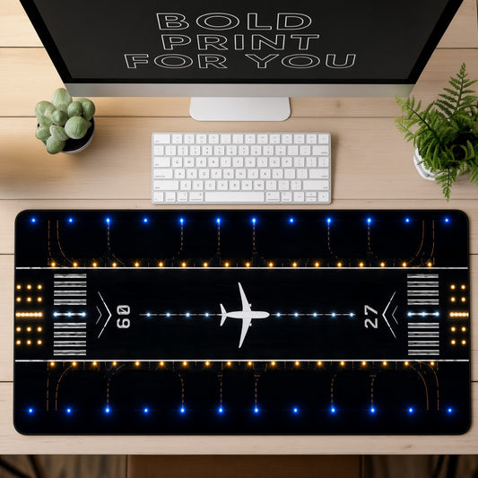 Airport Runway Airplane Gaming Desk Mat