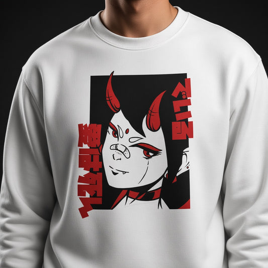 Vampire girl sweatshirt, funny sweatshirt, graphic shirts, Anime unisex tshirt