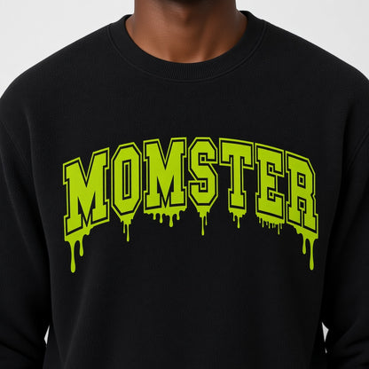Neon Momster Scary Graphic Print Halloween Funny Sweatshirt