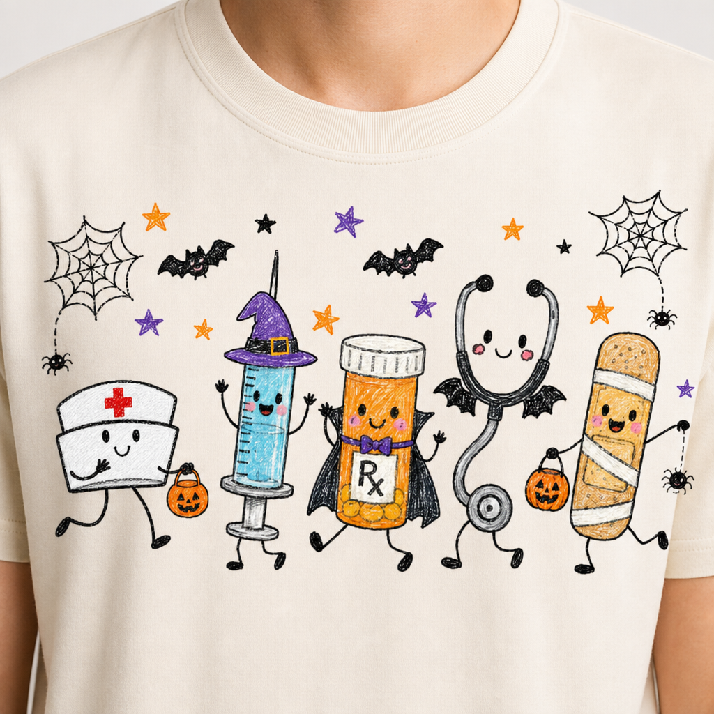 Cute Halloween Nurse T-Shirt, Spooky Nurse