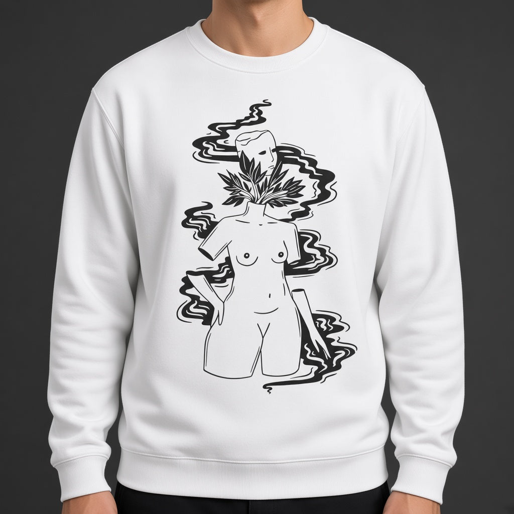 Female figure sweatshirt, funny sweatshirt, graphic shirts, unisex tshirt, printed sweatshirt