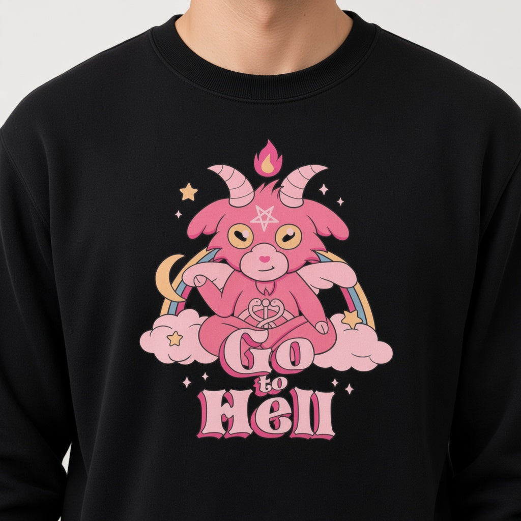 Go to hell sweatshirt, funny sweatshirt, graphic shirts, unisex tshirt, printed sweatshirt