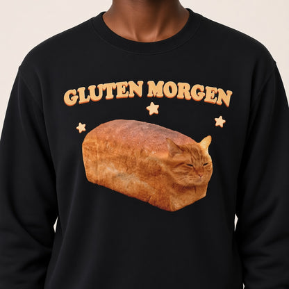 Gluten Morgen Funny Cat Bread Loaf Sweatshirt