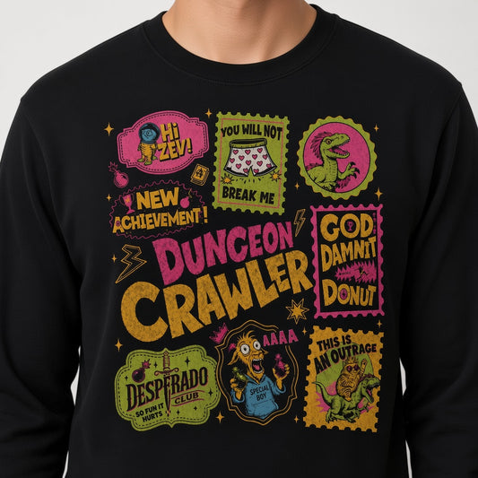 Dungeon Crawler sweatshirt Donut Shirt SciFi Book Fan Apparel Sweatshirt