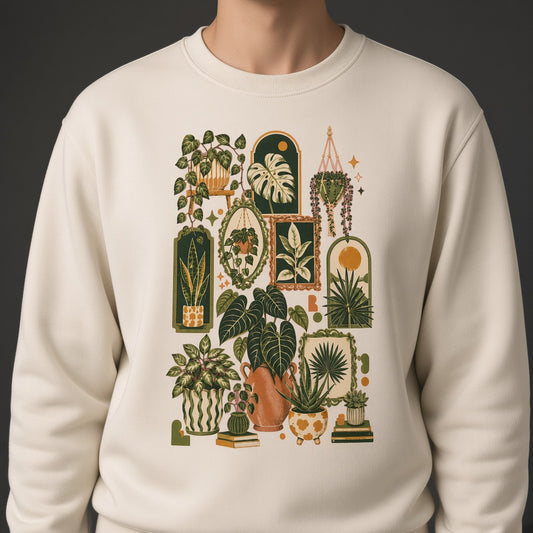 Houseplant Sweatshirt for Plant Lovers