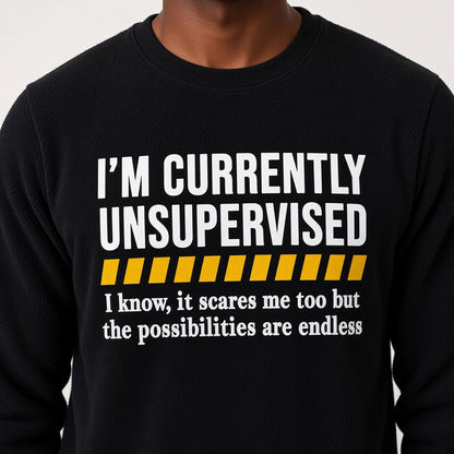 I'm Currently Unsupervised Funny Sweatshirt
