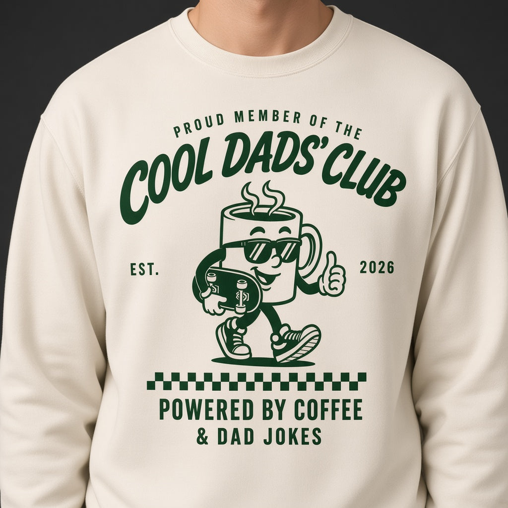 Cool Dads Club Coffee Sweatshirt, Funny Gift for Husband